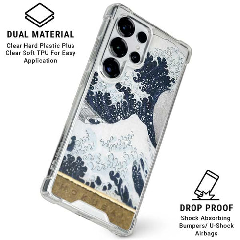 The Great Wave off Kanagawa by Hokusai Galaxy S25 Ultra Clear Case
